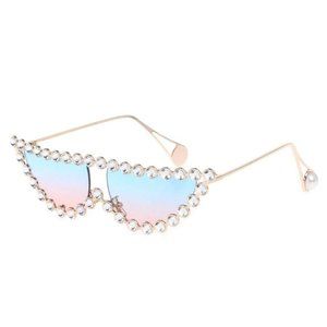 NEW Festival Bling Pink Cat Eye Sunglasses